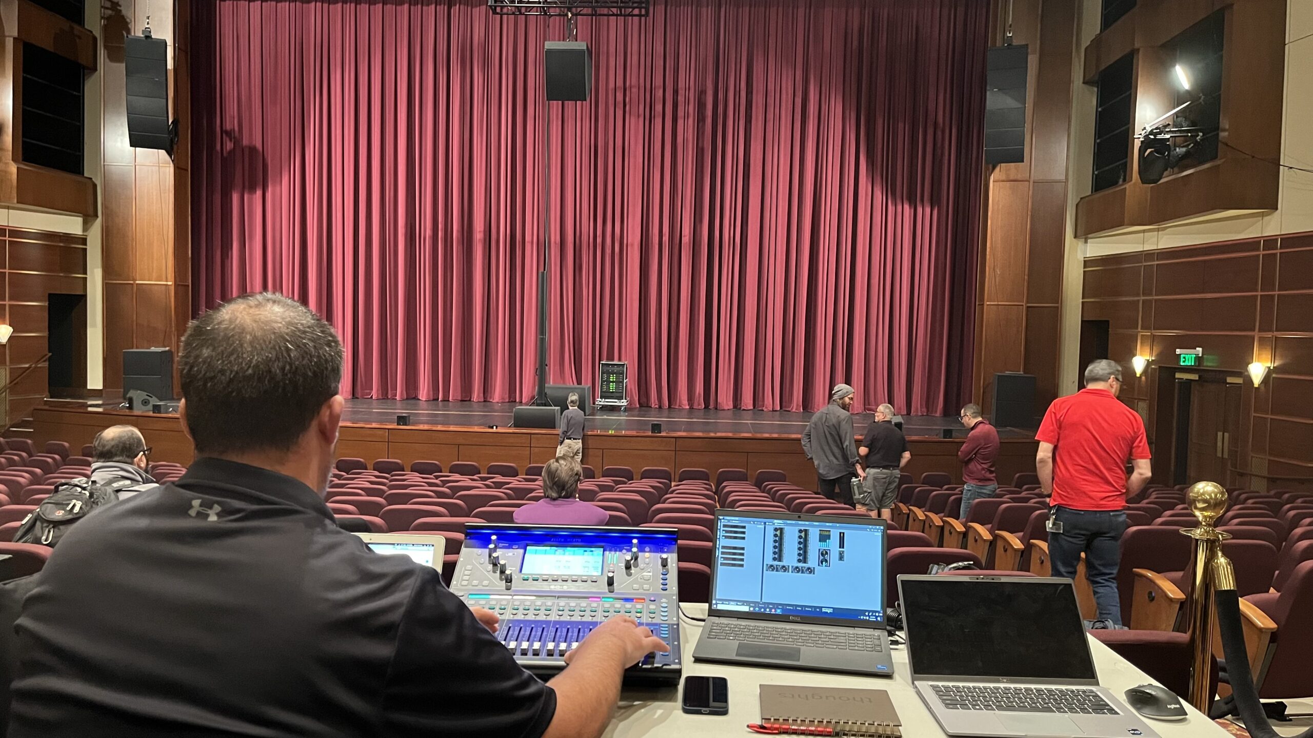 AV equipment for a theater production