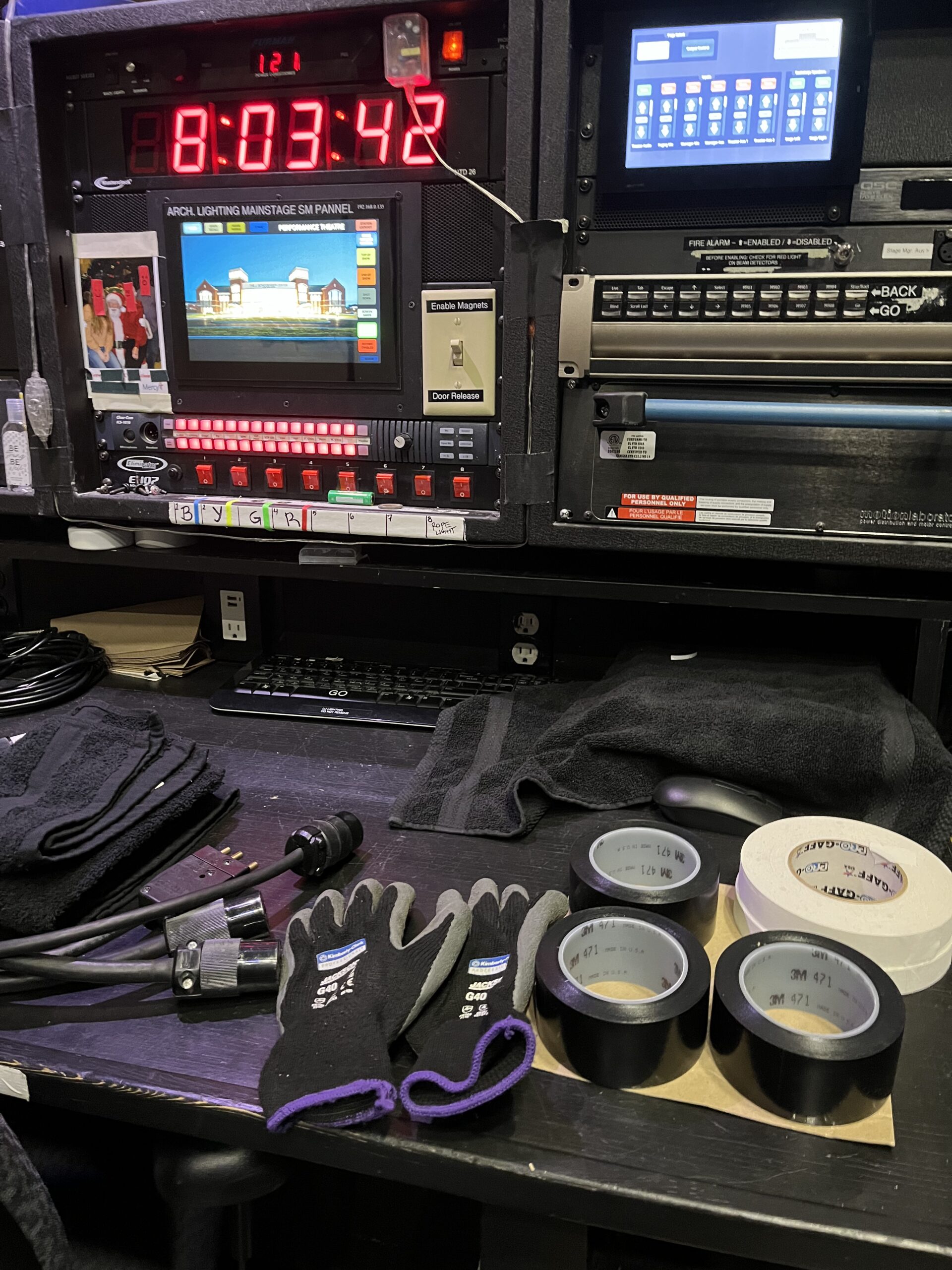 A series of tools and electronics used for AV